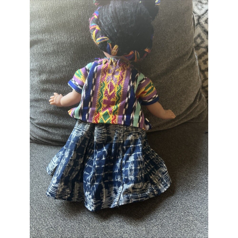 Unbranded Guatemalan Folk Art Doll Kids 12 Inch Multicolor Traditional Dress - Picture 5 of 8